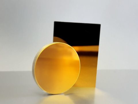 Diameter and square gold mirrors